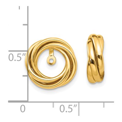 10K Yellow Gold Love Knot Stud Earrings – view 5