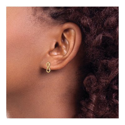 10K Yellow Gold Infinity Dangle Earrings – view 4
