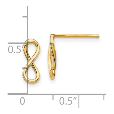 10K Yellow Gold Infinity Dangle Earrings – view 5