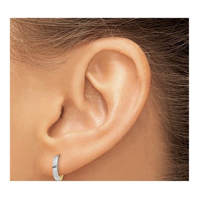 10K Two-Tone Gold 7mm Small Huggie Hoop Earrings – view 5