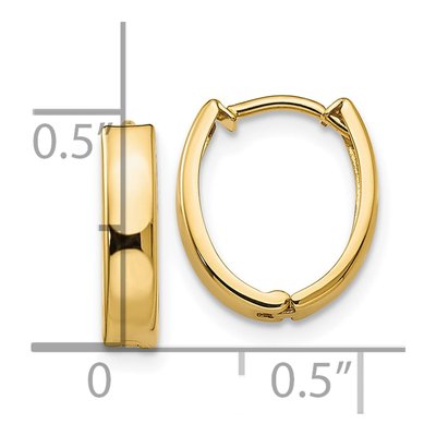 10K Yellow Gold Huggie Hoop Earrings – view 4