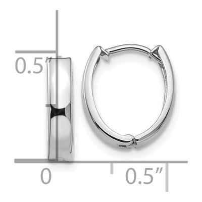 10K White Gold Huggie Hoop Earrings – view 5