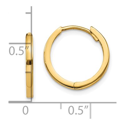 10K Yellow Gold 11mm Small Huggie Hoop Earrings – view 5