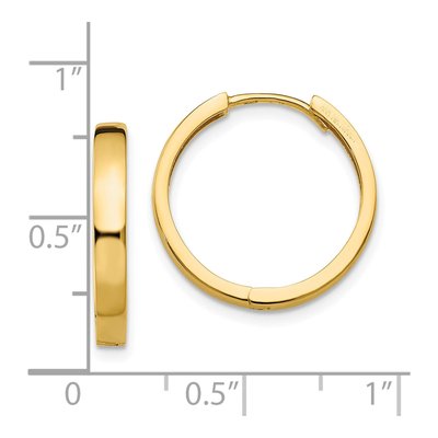 10K Yellow Gold 18mm Huggie Hoop Earrings – view 5