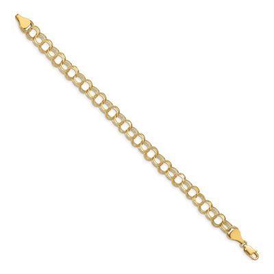 10K Yellow Gold Diamond-Cut Charm Bracelet – view 2