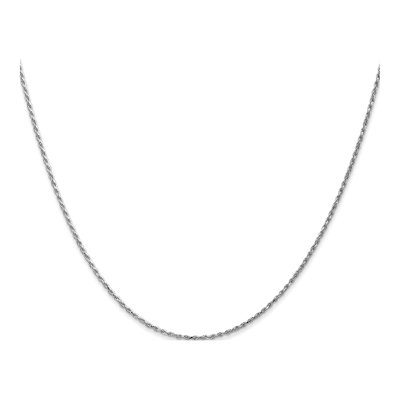 10K White Gold 1.15mm Diamond-Cut Rope Chain – view 2