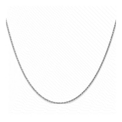 10K White Gold 1.15mm Diamond-Cut Rope Chain – view 3