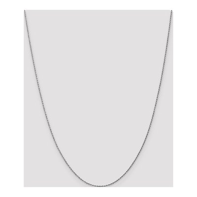10K White Gold 1.15mm Diamond-Cut Rope Chain – view 4