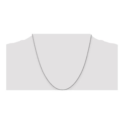 10K White Gold 1.15mm Diamond-Cut Rope Chain – view 4