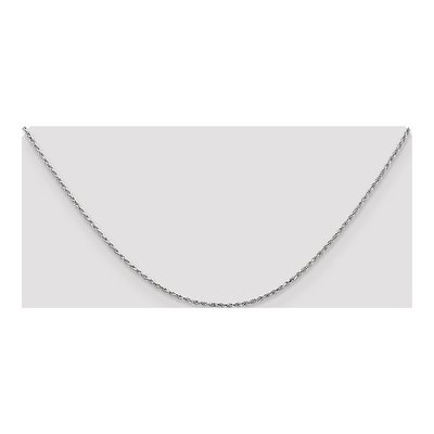10K White Gold 1.3mm Diamond-Cut Rope Chain – view 4