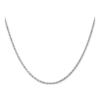 10K White Gold 1.6mm Diamond-Cut 20-Inch Rope Chain – view 3
