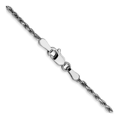 10K White Gold 1.6mm Diamond-Cut 20-Inch Rope Chain – view 4