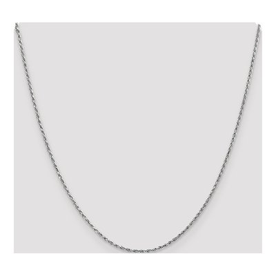 10K White Gold 1.6mm Diamond-Cut 20-Inch Rope Chain – view 5