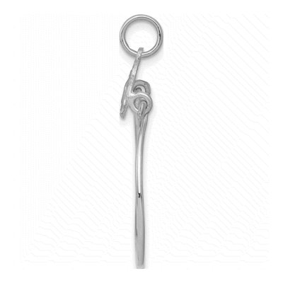 10K White Gold Double Hearts Holder Pendant – view 3