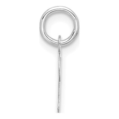 10K White Gold Script Initial D Charm – view 2