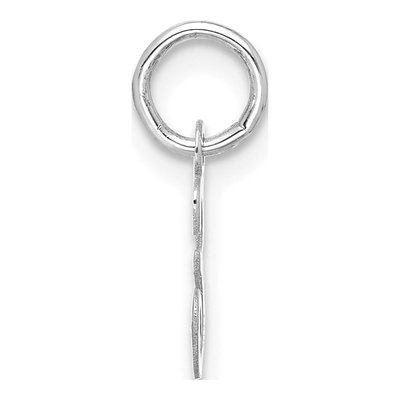 10K White Gold Script Initial E Pendant – view 2