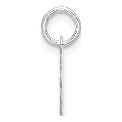 10K White Gold Script Initial F Pendant – view 2