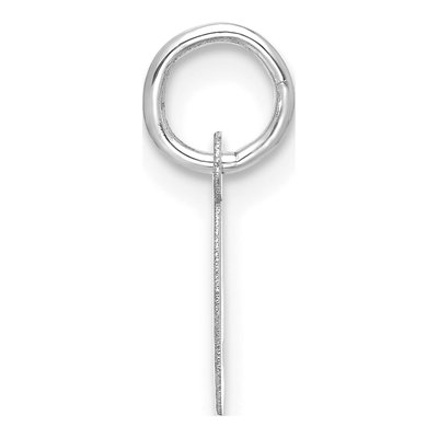 10K White Gold Script Initial G Pendant – view 3