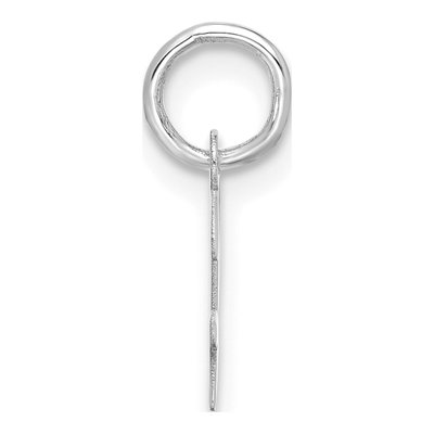 10K White Gold Script Initial H Charm – view 2