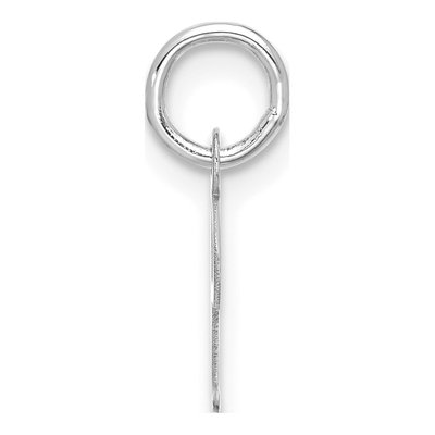 10K White Gold Script Initial I Pendant – view 3
