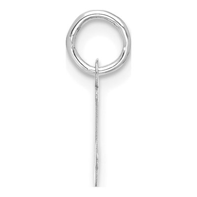 10K White Gold Script Initial J Pendant – view 3
