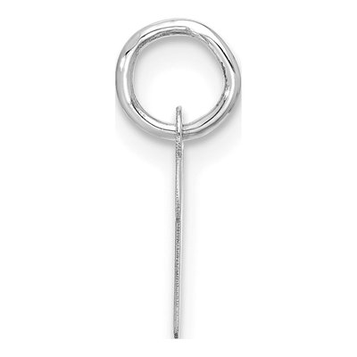 10K White Gold Script Initial K Pendant – view 2