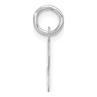 10K White Gold Script Initial L Pendant – view 2