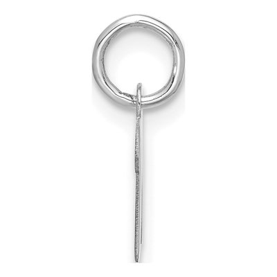 10K White Gold Script Initial M Pendant – view 2