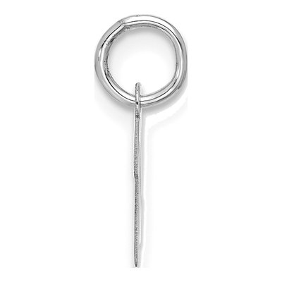 10K White Gold Script Initial N Pendant – view 3