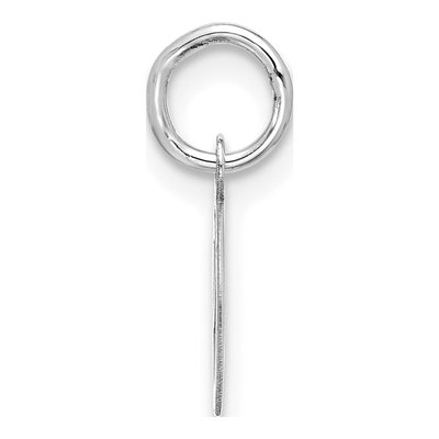 10K White Gold Script Initial O Pendant – view 3