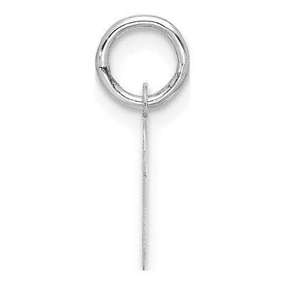 10K White Gold Script Initial P Charm – view 3