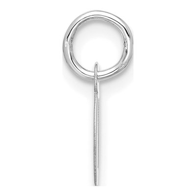10K White Gold Script Initial Q Pendant – view 2