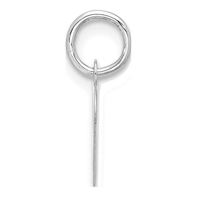 10K White Gold Script Initial R Pendant – view 2