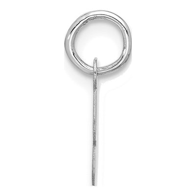 10K White Gold Script Initial S Pendant – view 3
