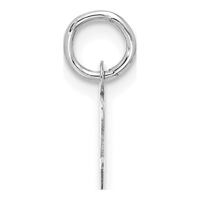 10K White Gold Script Initial V Pendant – view 3