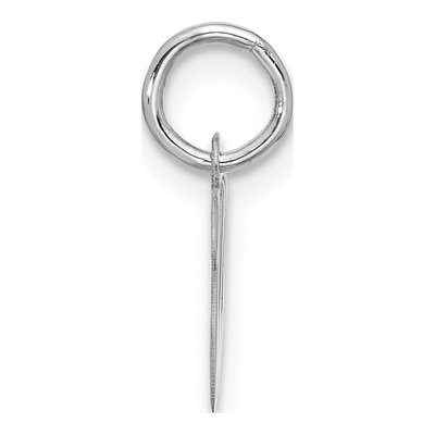 10K White Gold Script Initial W Pendant – view 3