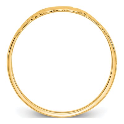 10K Yellow Gold Heart Ring – view 2