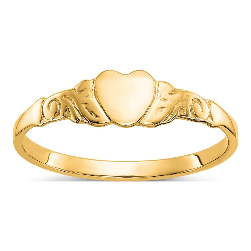 10K Yellow Gold Heart Ring