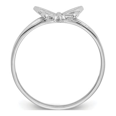 10K White Gold Butterfly Ring – view 3