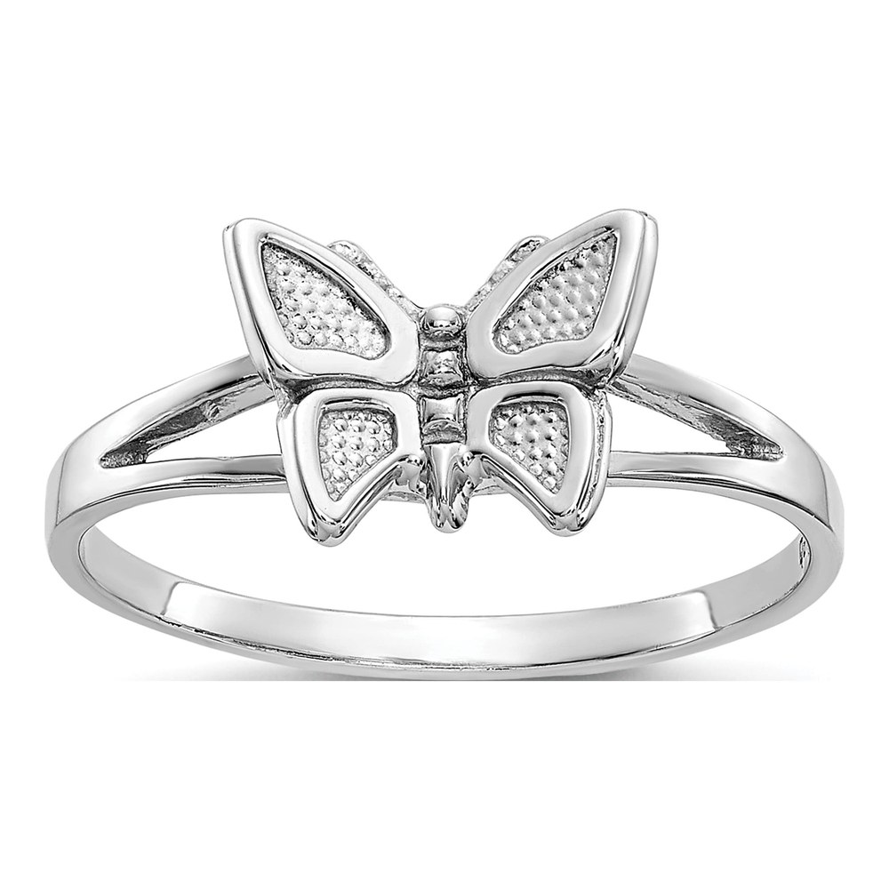 10K White Gold Butterfly Ring
