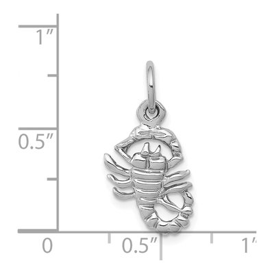 10K White Gold Scorpion Pendant – view 4