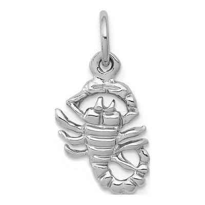 10K White Gold Scorpion Pendant