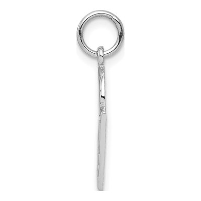 10K White Gold Basketball Net Pendant – view 3