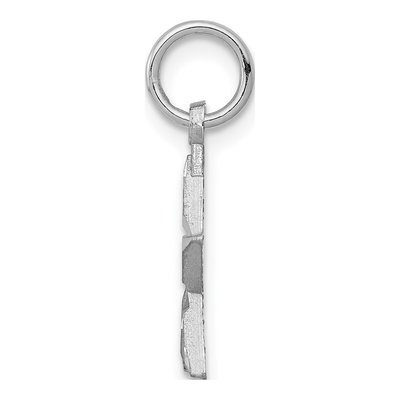 10K White Gold Diamond-Cut Star Charm – view 3