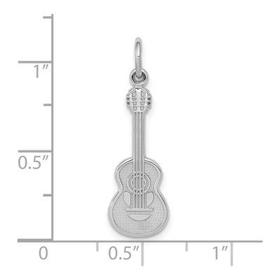 10K White Gold Guitar Pendant – view 3