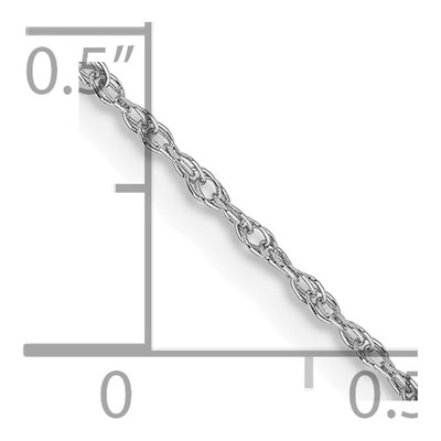 10K White Gold 0.8mm Rope Chain – view 5