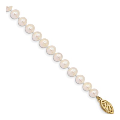 10K Yellow Gold Freshwater Cultured Pearl Near-Round Bracelet