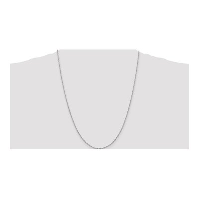 10K White Gold 1.85mm Diamond-Cut Quadruple Rope Chain – view 4
