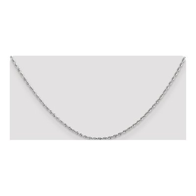 10K White Gold 2mm Diamond-Cut Quadruple Rope Chain – view 4