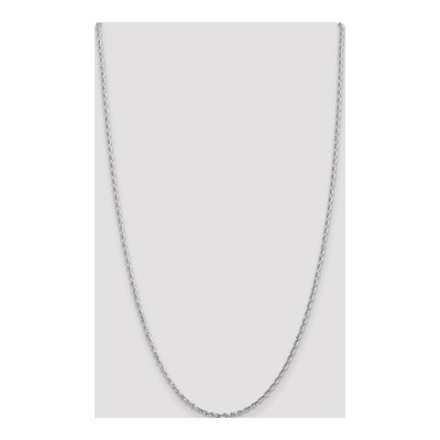 10K White Gold 2.25mm Diamond-Cut Quadruple Rope Chain – view 4